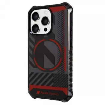 Coque rigide MagSafe Audi IML Sport pour iPhone 15 Pro 6,1 noire