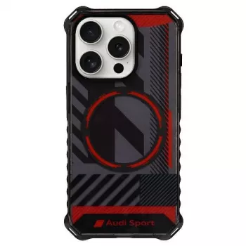 Coque rigide MagSafe Audi IML Sport pour iPhone 15 Pro Max 6,7 pouces noire