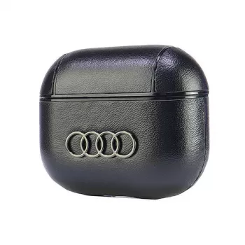 Housse Audi en cuir Big Logo pour AirPods 3 noire AU-AP3-GT/D3-BK