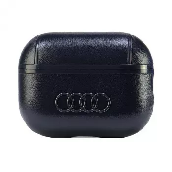 Housse Audi en cuir Big Logo pour AirPods Pro 2 noire AU-APP2-GT/D3-BK