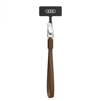 Cordon de téléphone universel Audi 28 cm 10 mm cuir marron AU-HSLSL-GT/D1-BN