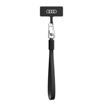 Cordon de téléphone universel Audi 28 cm 10 mm cuir noir AU-HSLSL-GT/D1-BK