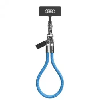 Cordon de téléphone universel Audi 28 cm 8 mm bleu AU-HSL8-R8/D1-BE
