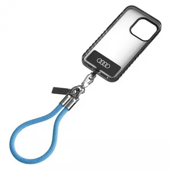 Cordon de téléphone universel Audi 28 cm 8 mm bleu AU-HSL8-R8/D1-BE