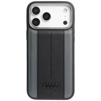 Étui Audi A6 en similicuir MagSafe pour iPhone 17 Pro Max noir