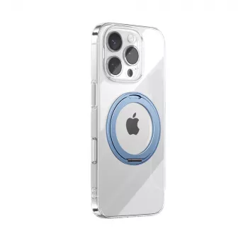 JOYROOM JR-16JL6 Ultra-Thin MagSafe Compatible Case for iPhone 16 Pro Max with 360° Rotating Ring Stand - Blue