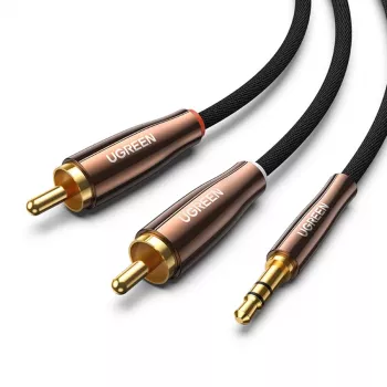 Câble audio UGREEN 2x RCA (Cinch) vers 3,5 mm, 2 m, noir