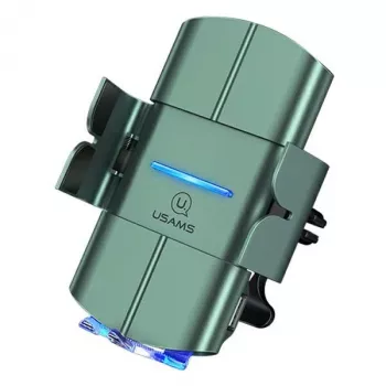 USAMS US-CD133 10W Automatic Qi Wireless Car Charger Air Vent Mount Green