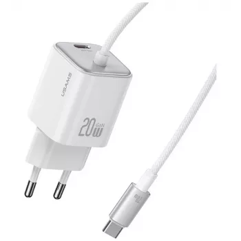 Chargeur rapide GaN USAMS 20W avec câble