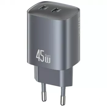 USAMS CC305 T66 45W GaN Wall Charger with 2x USB-C, Tarnish