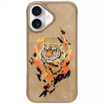 Coque MagSafe Nimmy Tygrys pour iPhone 16 brun clair