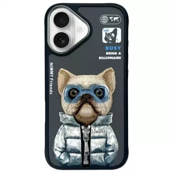 Nimmy Cool&Cute 2.0 Dog étui de protection pour Apple iPhone 16 6,1 pouces noir