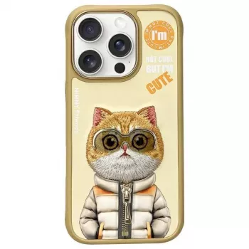 Nimmy étui de protection pour Apple iPhone 16 Pro Max 6,9 pouces Khaki Cool&Cute 2.0 Cat