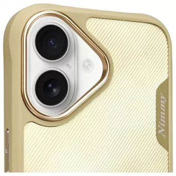 Nimmy Big Eyed Pet 2.0 Cat étui pour Apple iPhone 16 6,1 pouces Khaki