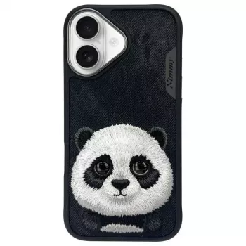Nimmy Big Eyed Pet 2.0 Panda étui pour Apple iPhone 16 6,1 noir