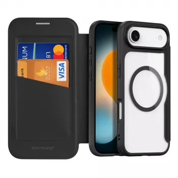 Étui portefeuille DUXDUCIS Skin X Pro pour iPhone 17 Air avec MagSafe - noir