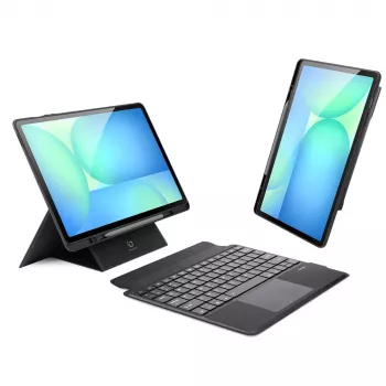 Dux Ducis DK Series Keyboard Case for Samsung Galaxy Tab S10 FE+ (Plus) with Backlight - Black