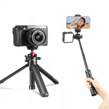 Mini trépied et perche à selfie ULANZI MT-16 avec rotule et griffe froide, noir