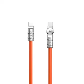 Câble coudé USB-C vers USB-C Dudao L24CC 120W 1 m rotation 180° orange