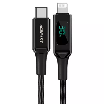 ACEFAST MFI Câble USB-C vers Lightning 1,2 m 30W 3A Noir (C6-01 Noir)