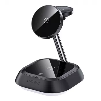 ACEFAST E16 station de charge sans fil 3-en-1 15W pour téléphone / écouteurs / montre - Noir