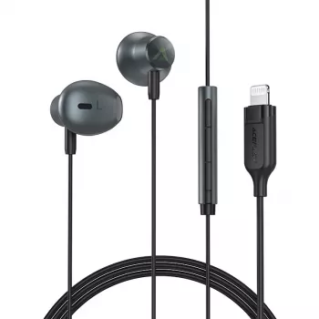 Acefast L1 écouteurs intra-auriculaires avec connecteur Lightning, microphone et télécommande 1,2 m - Noir