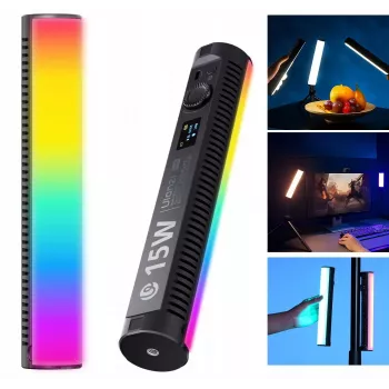 Lampe tubulaire LED Ulanzi B15RGB 15W avec modes RGB et CCT