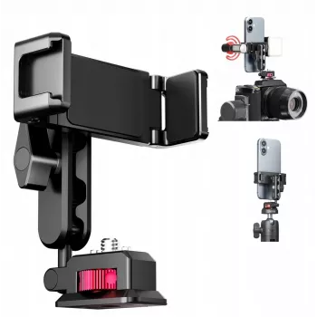 Pince support téléphone ULANZI MA56 avec griffe froide, filetage 1/4 inch-20, ergots anti-rotation Arri, noire