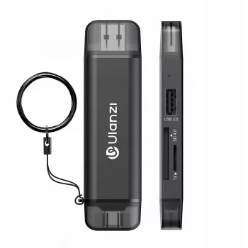 Lecteur de cartes 3-en-1 SD/MicroSD/USB ULANZI CR3 avec connecteurs USB-C et USB-A