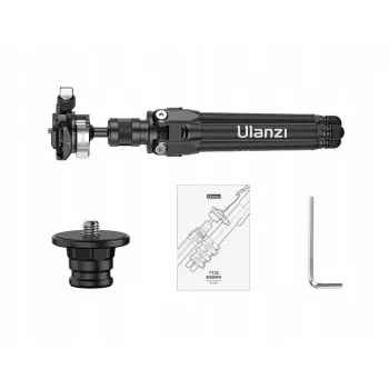 Mini trépied en fibre de carbone ULANZI TT35 28 cm avec rotule, vis 1/4 inch, plateau Arca-Swiss, pour reflex/hybride/caméra d'action/smartphone, noir