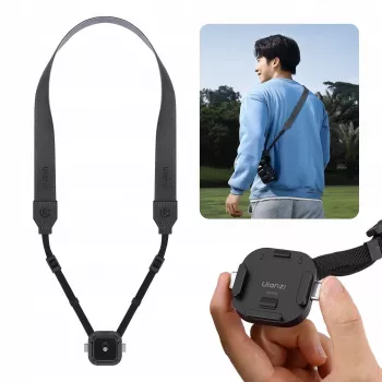 Sangle d'épaule et de cou pour appareil photo Ulanzi UKA06 avec plaque à fixation rapide, compatible Arca-Swiss, vis 1/4 inch-20, noir