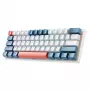 Clavier gamer mécanique filaire Machenike K500-B61, 61 touches, switch rouge, blanc-bleu