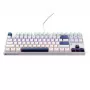Clavier gamer mécanique filaire Machenike K500B-B87, 87 touches TKL, switch rouge, rétroéclairage RGB, blanc