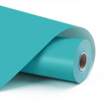 Film vinyle adhésif permanent LOKLIK mat - Bleu Tiffany - 30,5 x 180 cm