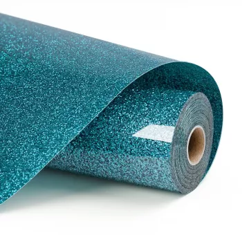 Vinyle thermocollant glitter LOKLIK - bleu clair - 30,5 x 90 cm (12