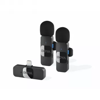 Système de microphones sans fil BOYA BY-V2 V2.0 2TX + 1RX
