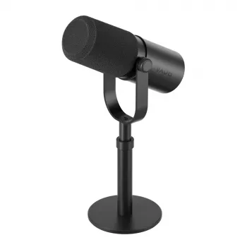 Microphone de studio BOYA CastMic P60D, USB/XLR, cardioïde, à condensateur, noir