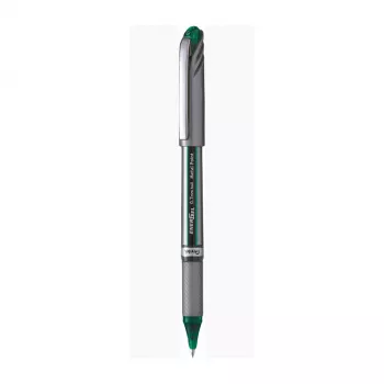 Stylo gel rétractable Pentel EnerGel-X - Encre verte - Pointe 0,5 mm - Trait 0,25 mm - Corps gris