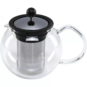 Théière à piston Bodum ASSAM 0,5 litre acier inoxydable / noire