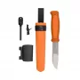 Couteau à lame fixe Morakniv Kansbol avec kit de survie, orange