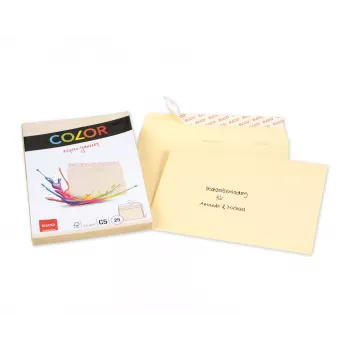 ELCO Color Envelope C5 (162 x 229 mm), without window, self-adhesive, 100 g/m², Chamois (cream), 25 pcs (74618.41)