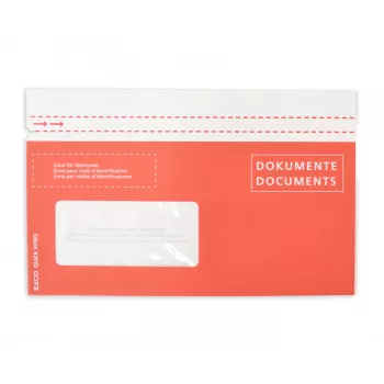 ELCO Quick Vitro Document Pocket C5/6 (114 x 229 mm), window front left, Red, 250 pcs (29128.80)