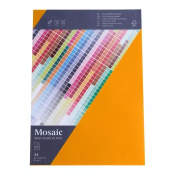 Papier à lettres Artoz Papier Mosaic papaye A4 90 g/m² 25 feuilles