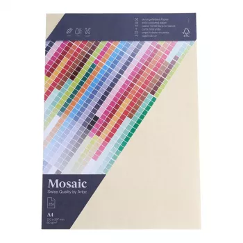 Papier à lettres Artoz Papier Mosaic ivoire A4 90 g/m² 25 feuilles