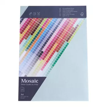 Papier à lettres Artoz Papier Mosaic bleu clair A4 90 g/m² 25 feuilles
