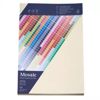Artoz Papier Mosaic enveloppes DIN C5 sans fenêtre ivoire gommées 20 pièces (9439420-241)
