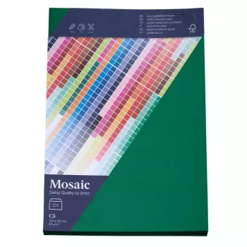 Artoz Papier Mosaic enveloppes DIN C5 sans fenêtre vert sapin à gommer 20 pièces