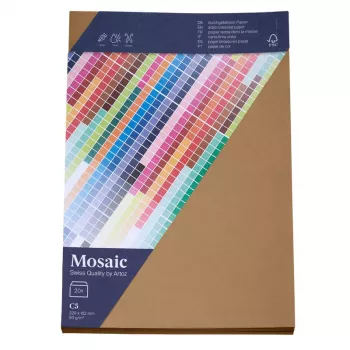 Artoz Papier Mosaic enveloppes DIN C5 sans fenêtre naturel à gommer 20 pièces