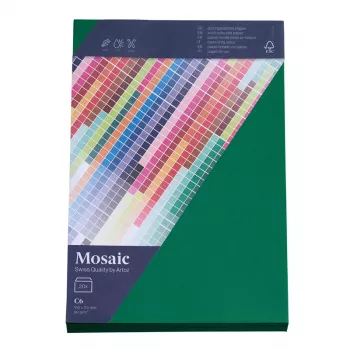 Artoz Papier Mosaic enveloppes DIN C6 sans fenêtre vert sapin gommées (à gommer) 20 pièces
