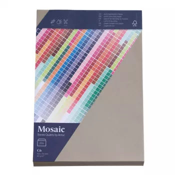 Artoz Papier Mosaic enveloppes DIN C6 sans fenêtre gris ciment à gommer 20 pièces